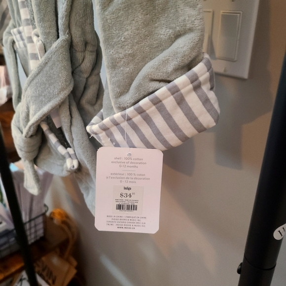 NEW WITH TAGS Indigo baby bath robes - Picture 2 of 2